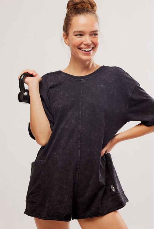 Free People Movement Hot Shot Tee Romper Coddy