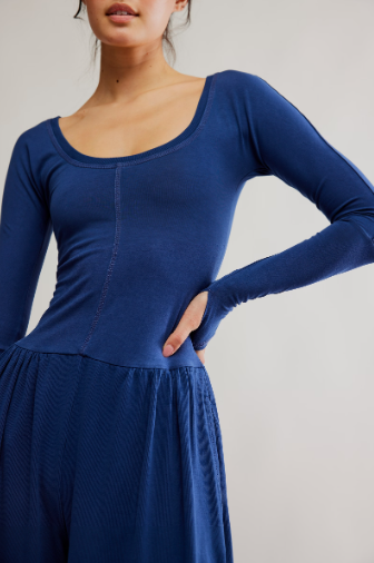 Free People Movement Hot Shot Wide Leg Onesie