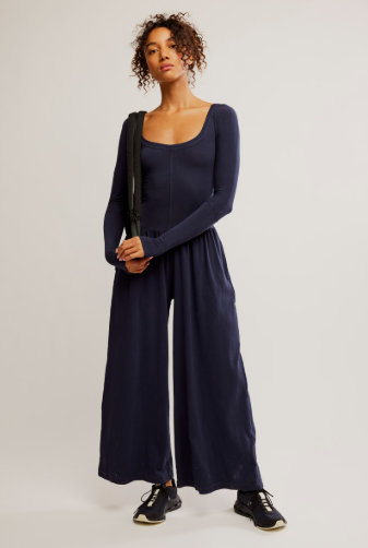 Free People Movement Hot Shot Wide Leg Onesie