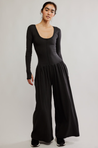 Free People Movement Hot Shot Wide Leg Onesie