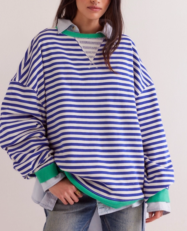 Free People Classic Striped Crew