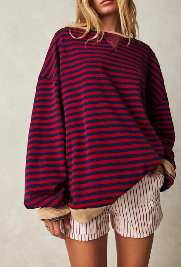 Free People Classic Striped Crew