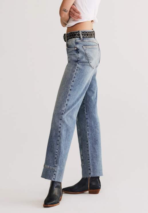 Free People Risk Taker Mid-Rise Straight Jeans