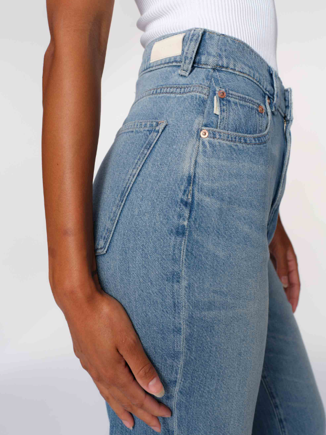 DL1961 Hepburn Wide Leg High Rise Ankle Jean