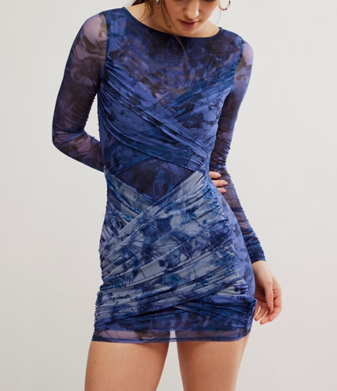 princess polly baby blue dress Katana Mini Dress by Free People in Blue, Size: Xs