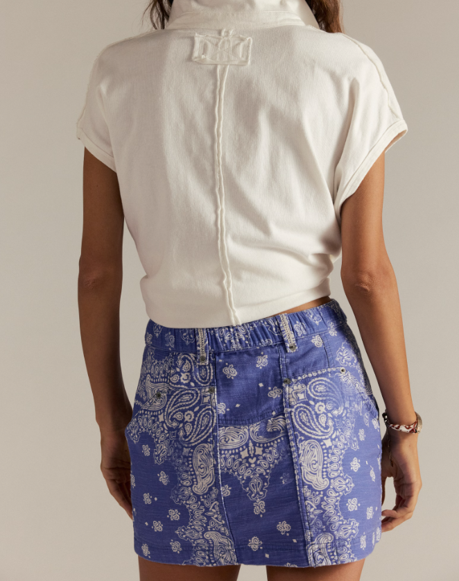 Free People River Canyon Printed Mini Skirt
