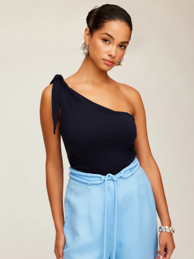 Fifteen Twenty Harper One Shoulder Tie Top