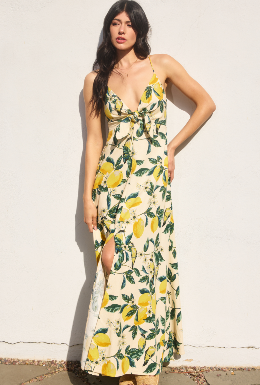 Dress Forum Front Tie Maxi Dress with Slit