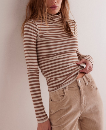 Free People Good Good Turtle Stripe Tee