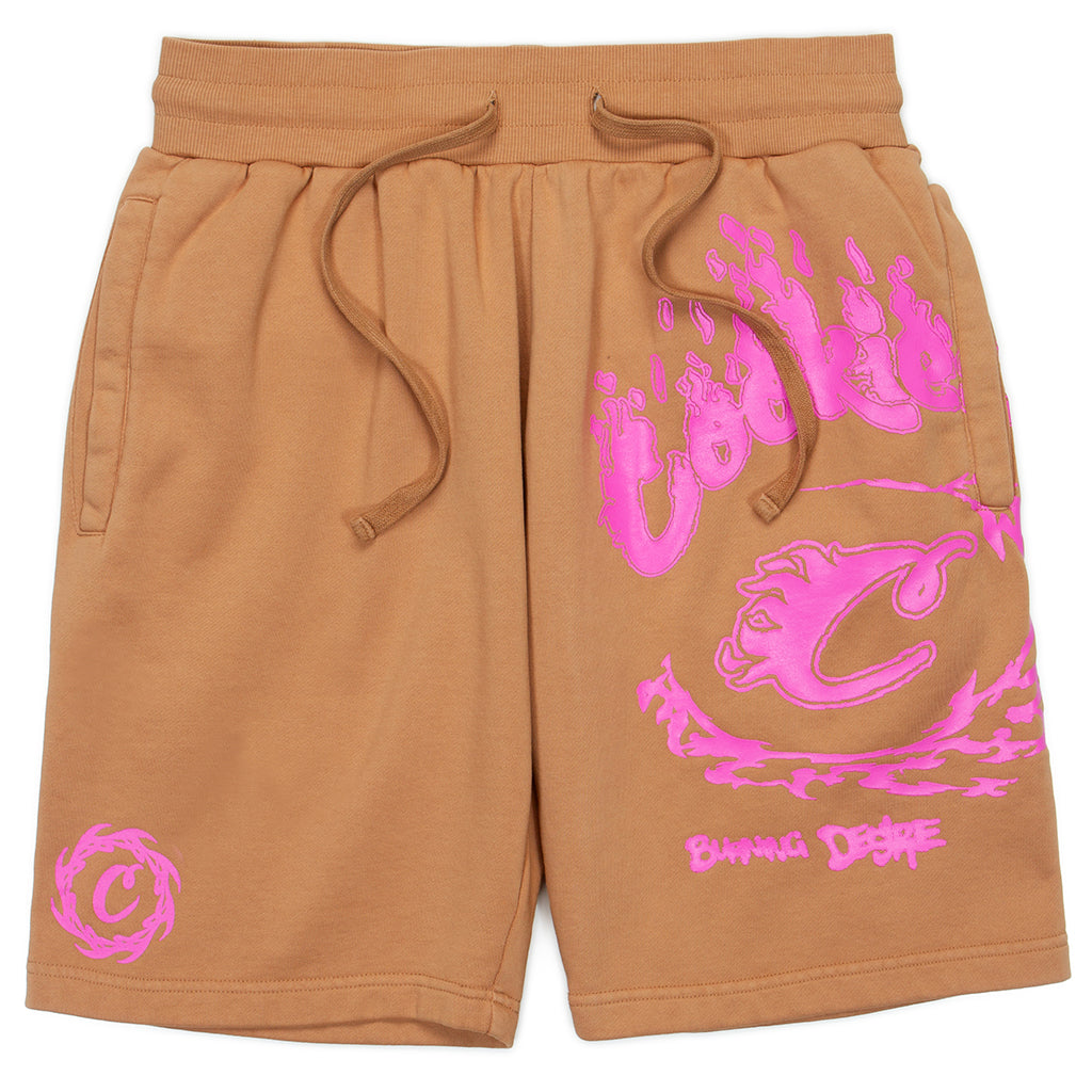 Cookies Slow Burn Pigment Dyed Fleece Short With Screenprint Artwork