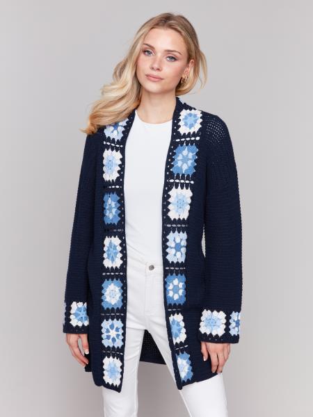 Charlie B Crochet Border Cardigan