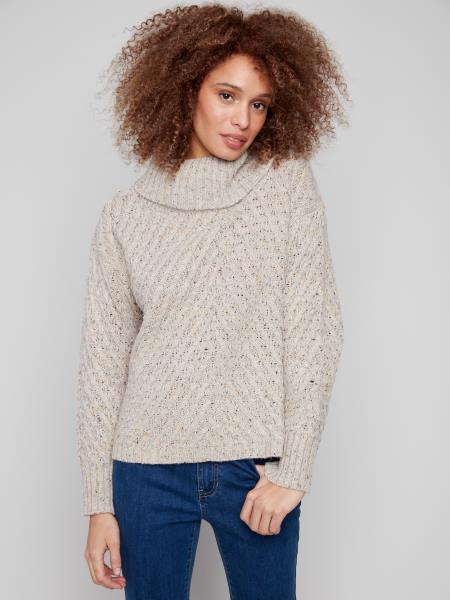Charlie B Diagonal Cable Sweater