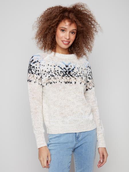 Charlie B Jacquard Knit Sweater