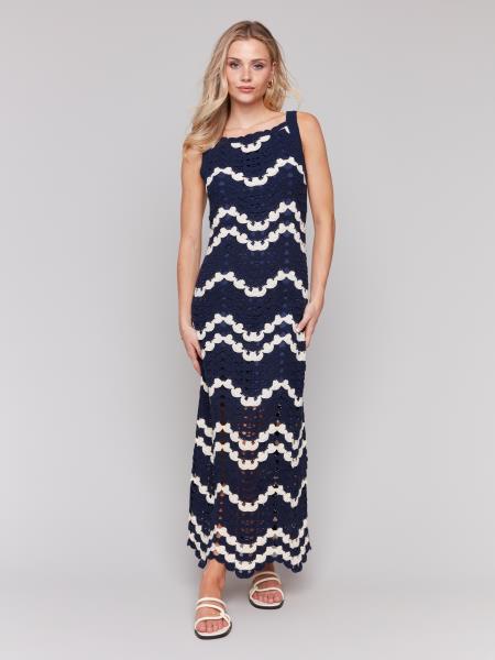 Charlie B Crochet Sleeveless Maxi Dress
