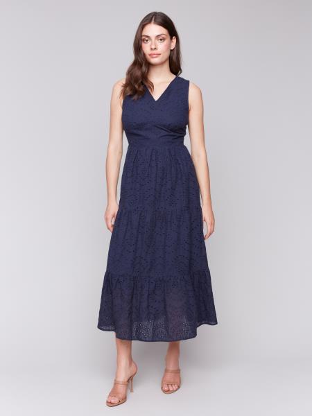 Charlie B Long Eyelet Sleeveless Dress
