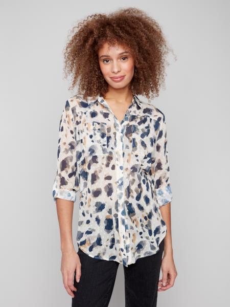 Charlie B Animal Printed Blouse