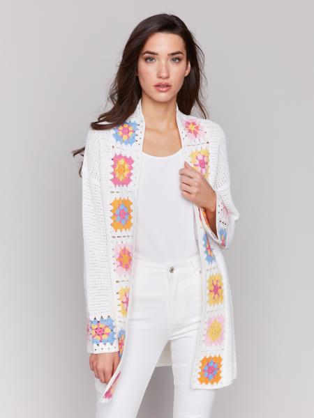 Charlie B Crochet Border Cardigan