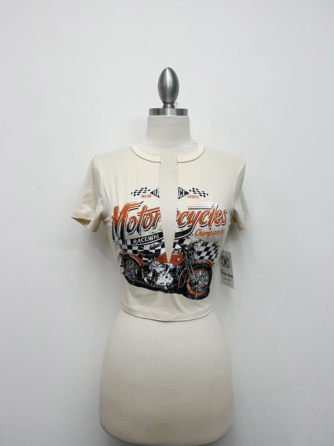 G Mini Motorcycle V-Neck Top