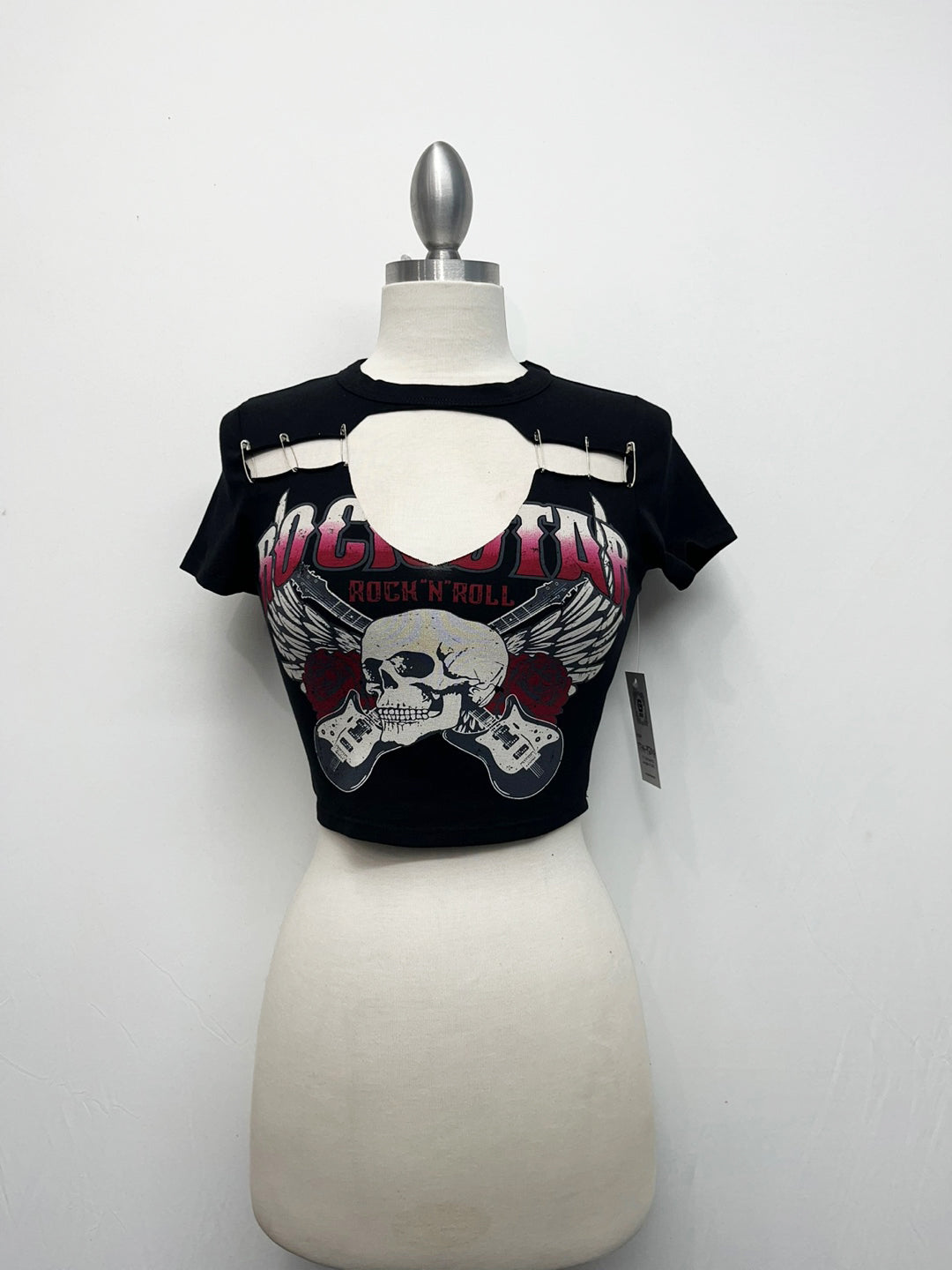 G Mini Rock & Roll Skull Head Pins Cotton Top