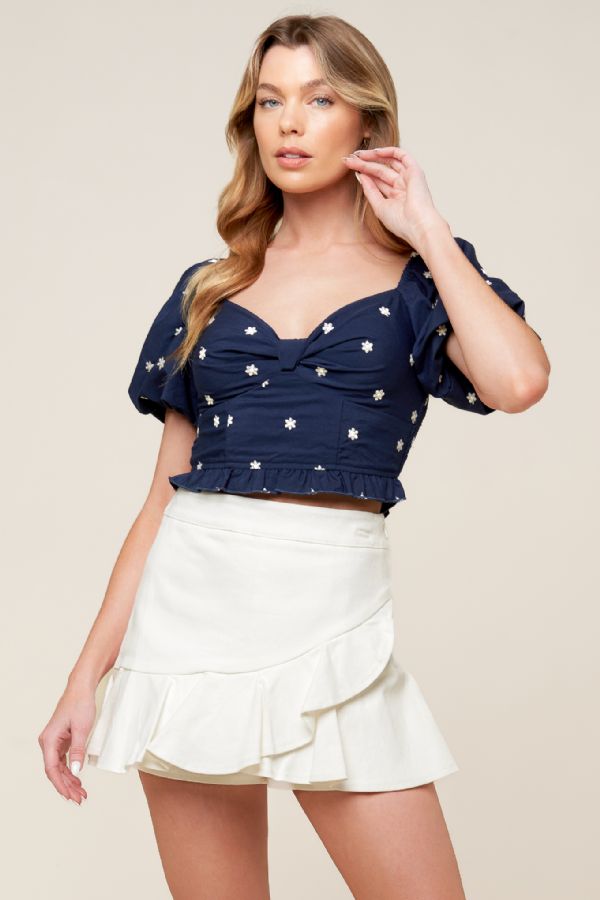 Flying Tomato Sweetheart Embroidered Blouse