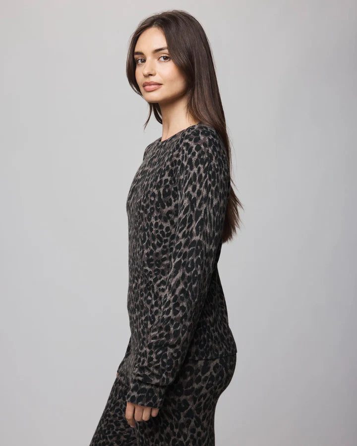 Splendid Leopard Crewneck Sweater