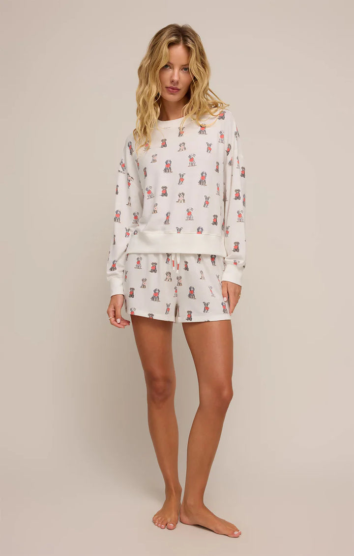Z Supply Elle Puppy Love Long Sleeve Top