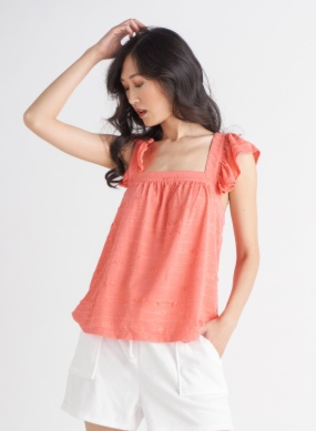Black Tape Brocade Textured Blouse