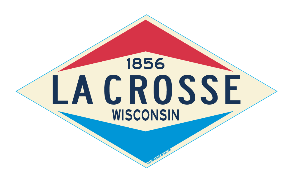 Lakeshirts Rouge, Blanc et Bleu Wisconsin Sticker