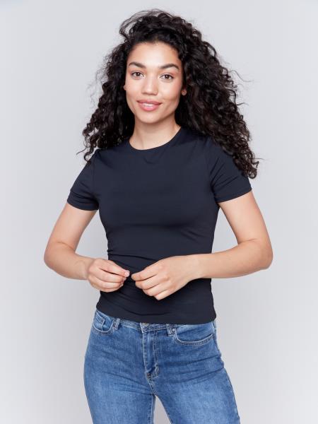 Charlie B Super Stretch Top Double Cloth Knit
