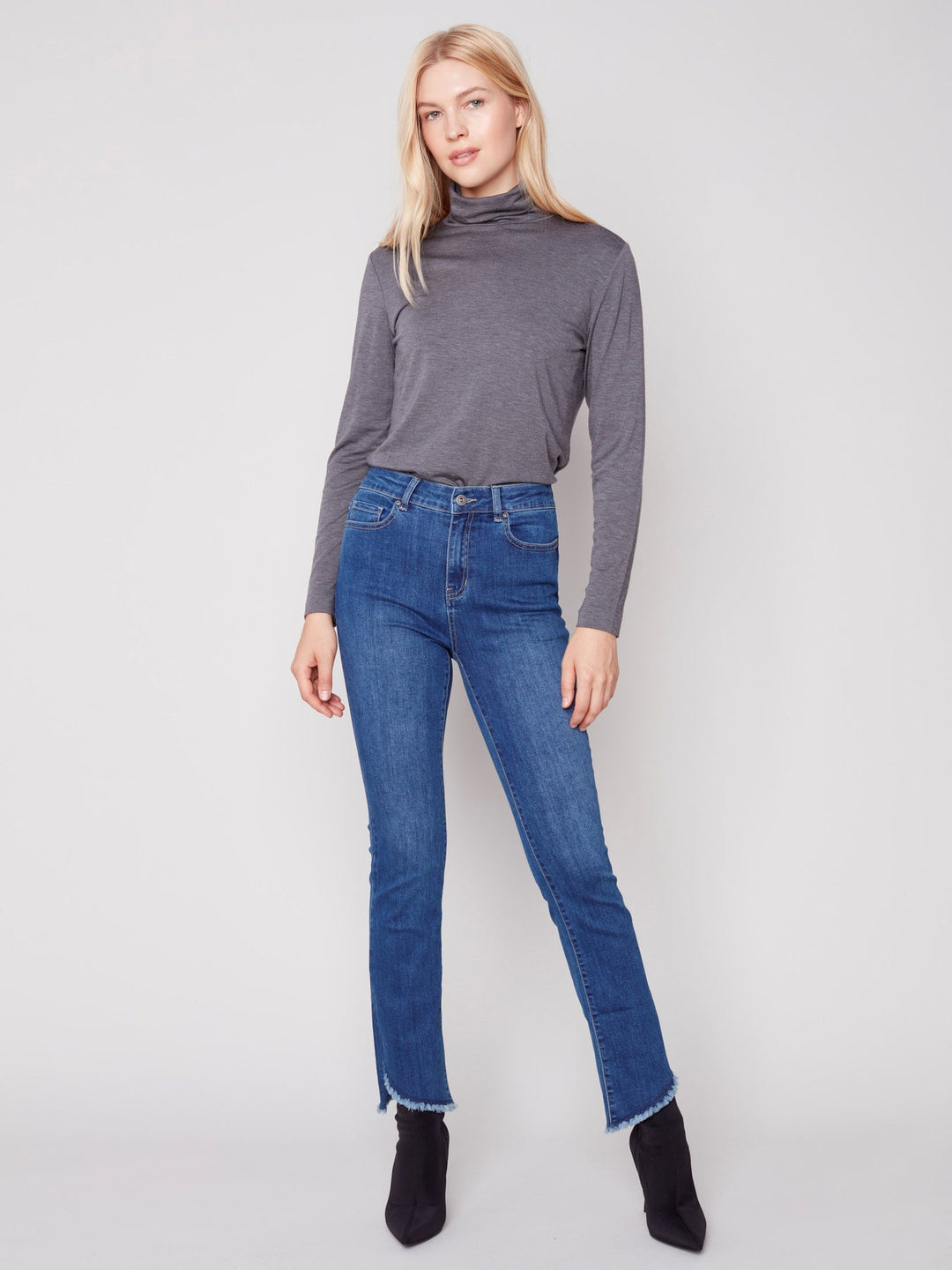 Charlie B Asymmetrische Saum-Bootcut-Beinhose