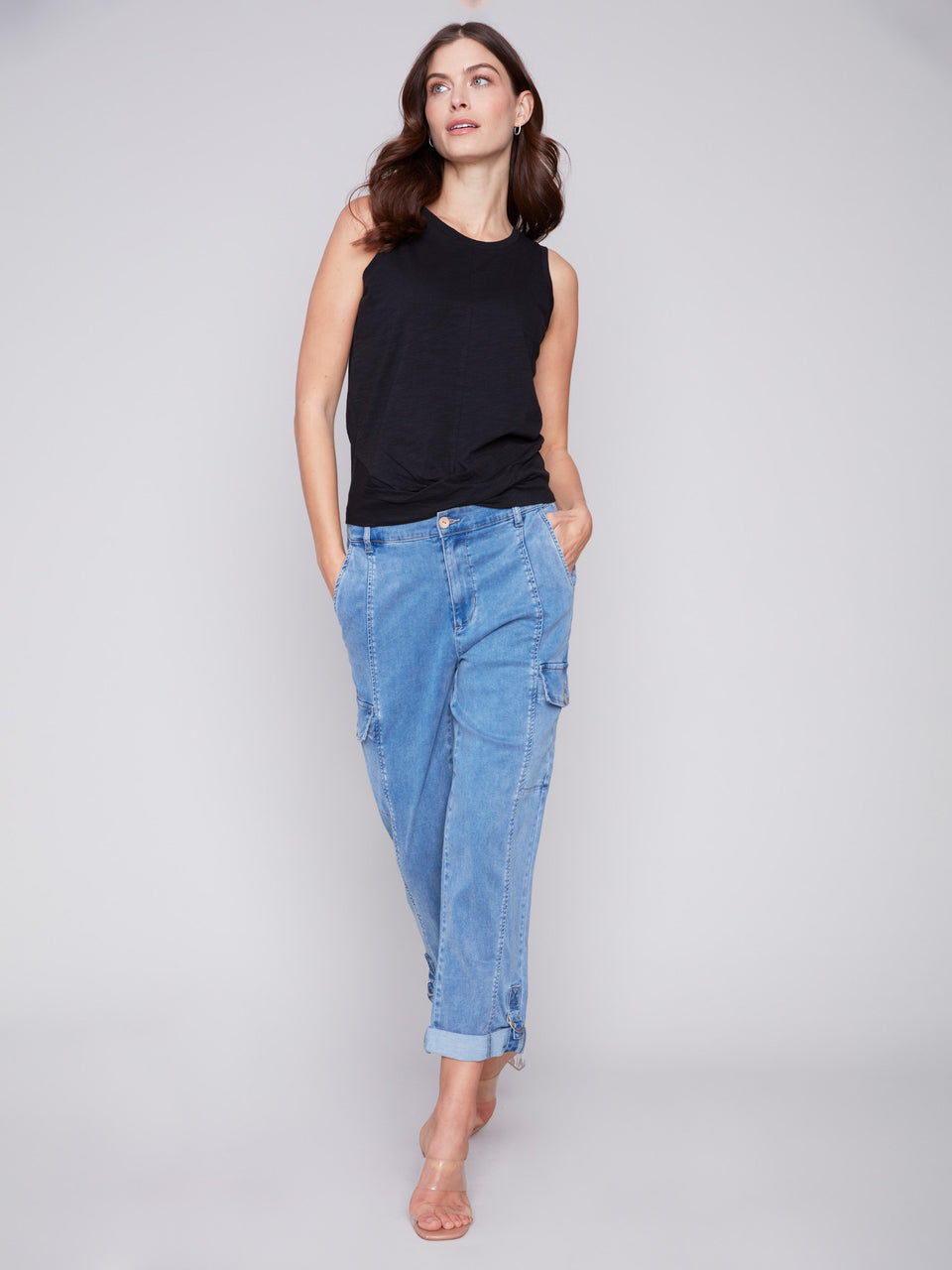 Charlie B Safari Cargo Canvas Pant