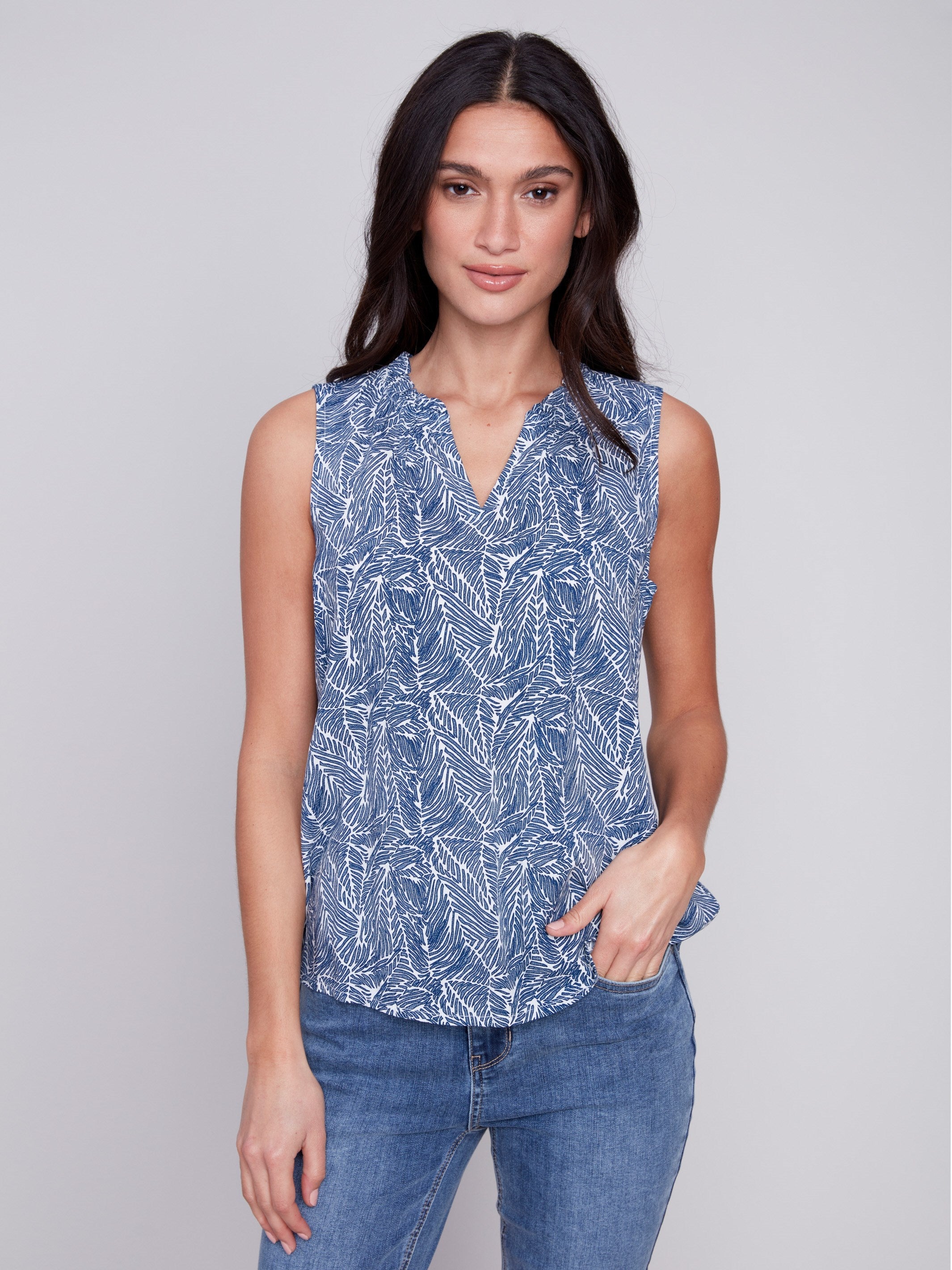 Blouse With Ruffle Collar C4529P main image 0