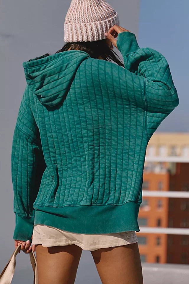 Free People Movement Sprint to the Finish Quilted Hoodie