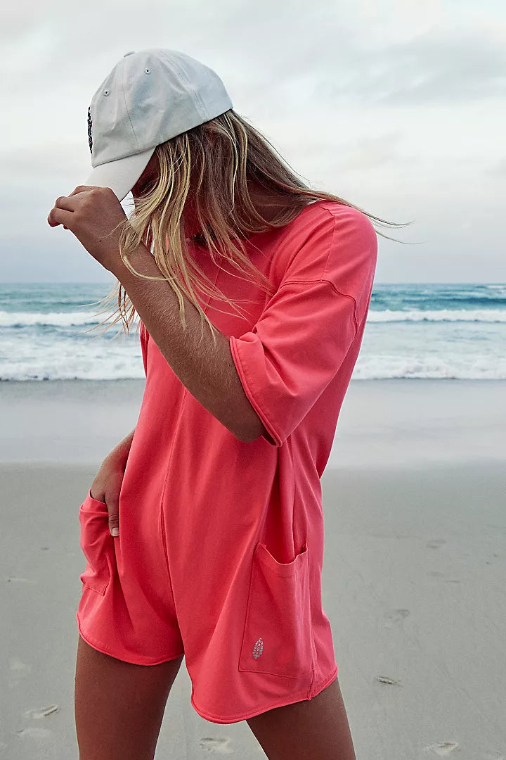 Free People Movement Hot Shot Tee Romper Coddy