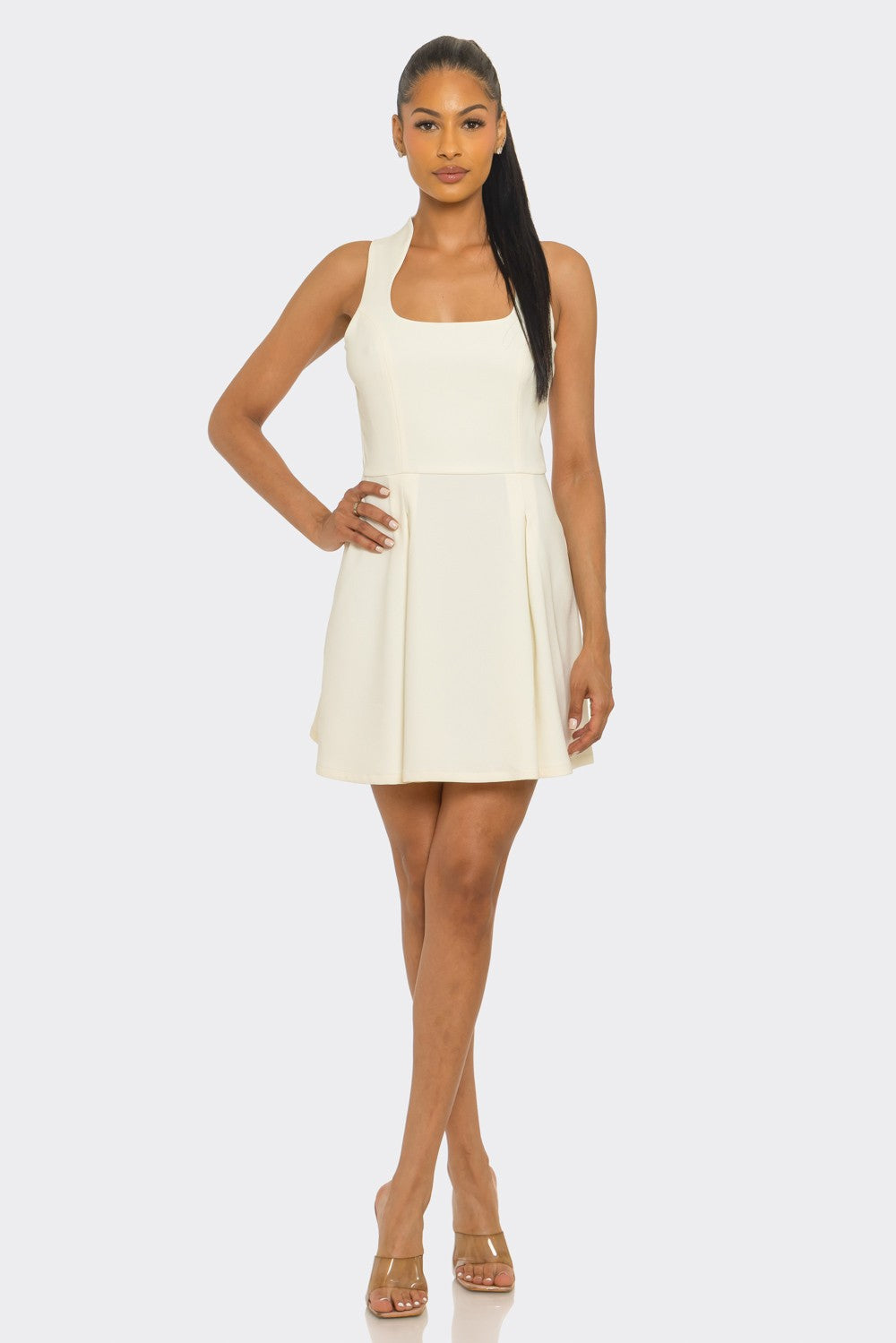 white pleated halter neck dress Spring Haze Halter Neck Pleated Skirt Dress – Dales Clothing for Men and  Women