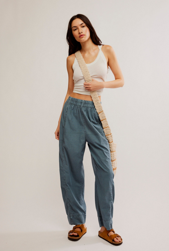 Free People Preppy Poplin Pull On Pant