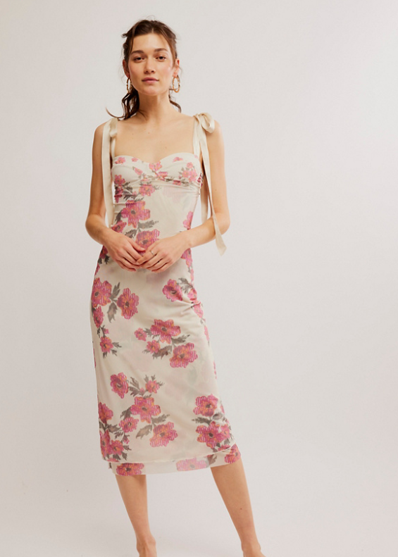 Free People Printed Got Glam Slip Dress