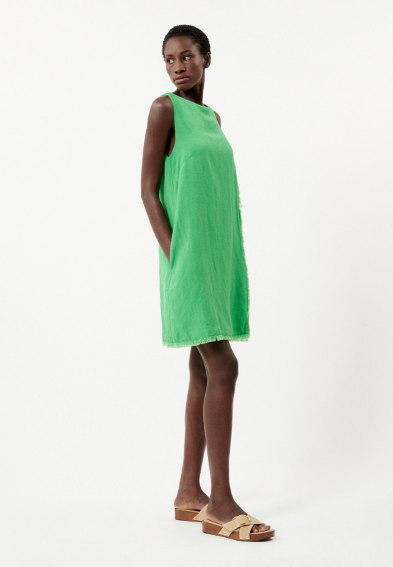 frnch green dress The Alphena Button Down Dress by FRNCH