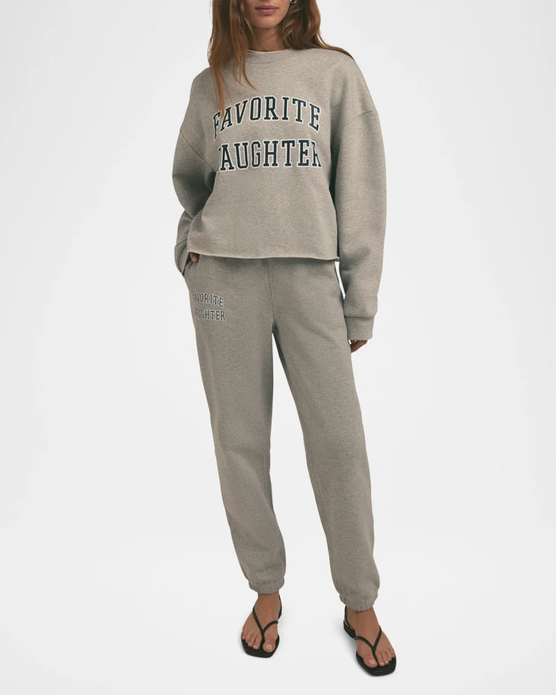 Favorite Daughter Cropped Collegiate Sweatshirt