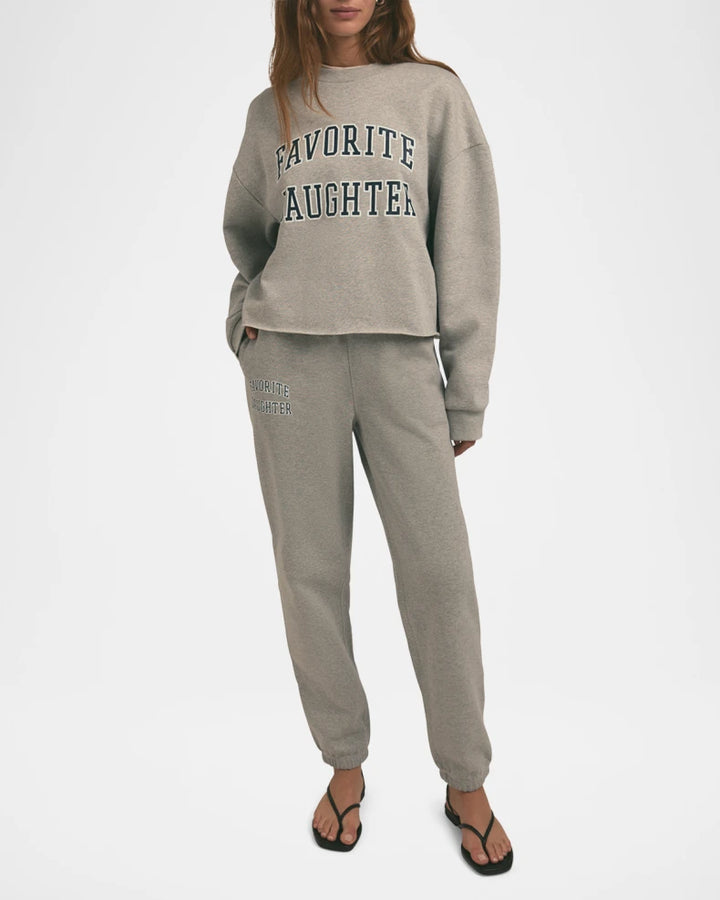 Favorite Daughter Cropped Collegiate Sweatshirt
