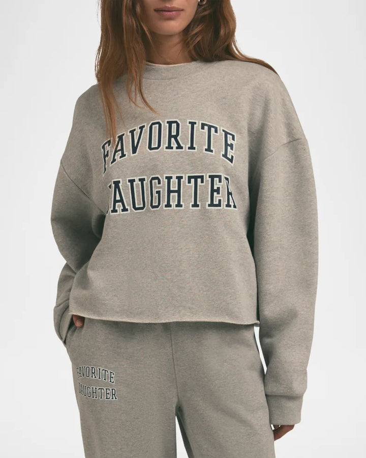 Favorite Daughter Cropped Collegiate Sweatshirt