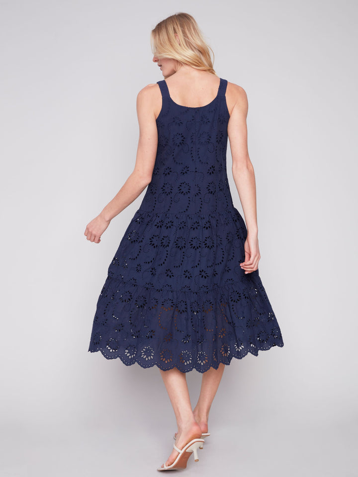 Charlie B Maxi Dress With Eyelet Fully Lined