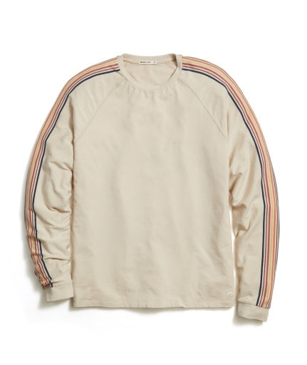 T-shirt rayé à manches techniques LS