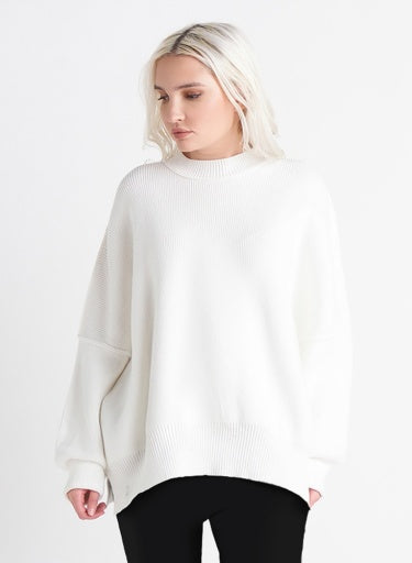Dex Tunika-Pullover mit freiliegenden Nähten