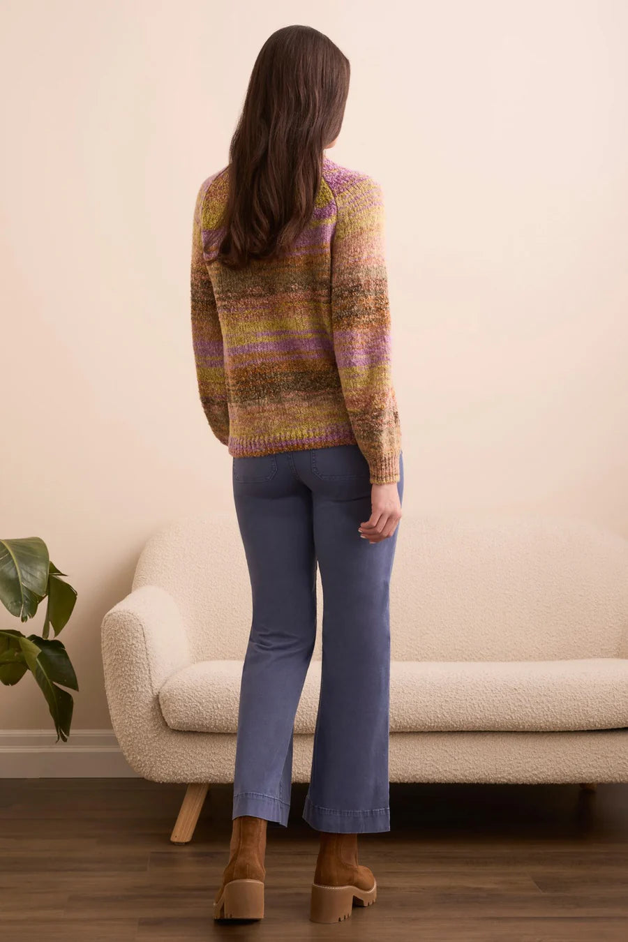 Tribal Long Sleeve Mock Neck Sweater