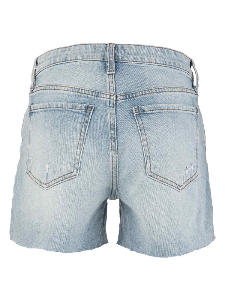 Kut Jane High Rise Long Short With Raw Hem