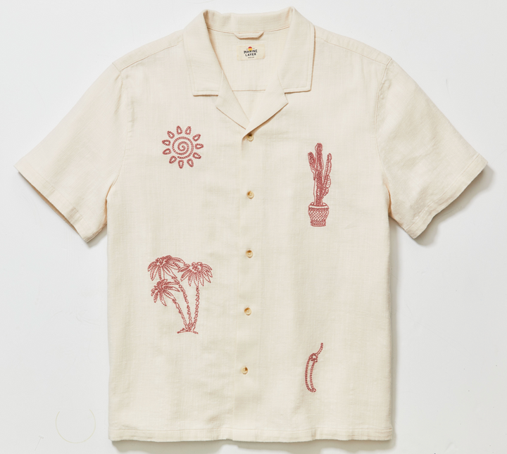 Marine Layer Embroidered Resort Shirt