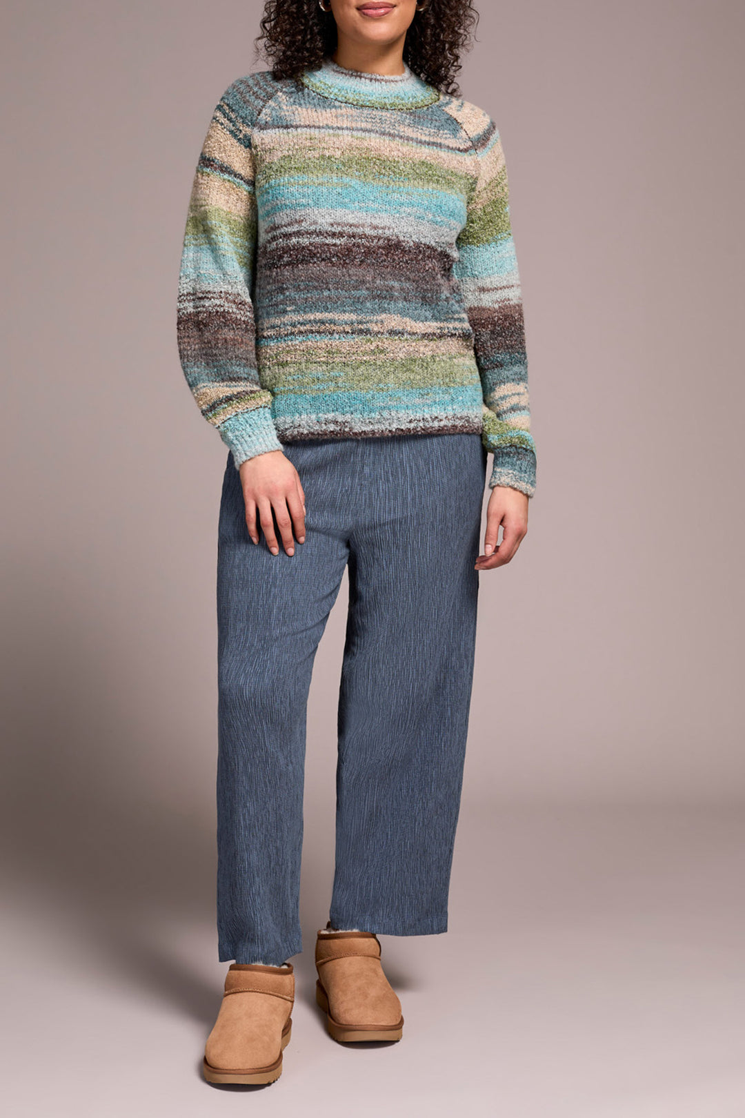 Tribal Long Sleeve Mock Neck Sweater