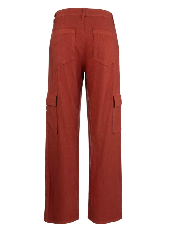 Kut Akia Wide Leg Pants With Cargo Pockets