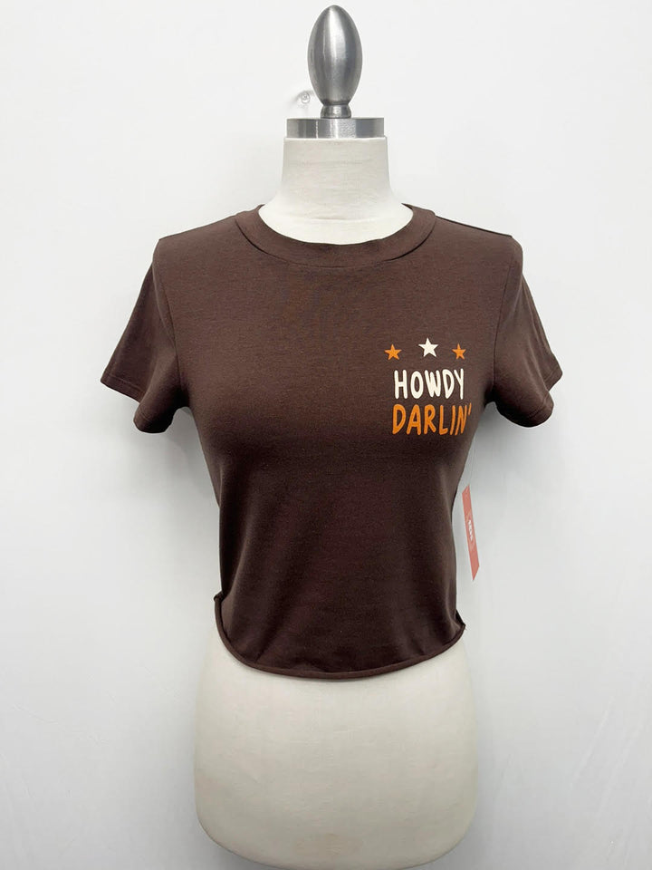 G Mini Howdy Darling Print Cotton Tee